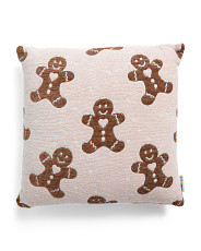 20x20 Gingerbread Jacquard Woven Pillow | Marshalls