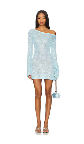 ASTA RESORT x Revolve Maya Longsleeve Mini Dress - Baia Blue in Baby Blue. - size S | Revolve Clothing (Global)