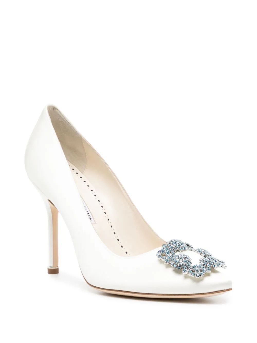 Manolo Blahnik Hangisi 70mm Leather Pumps - Farfetch | Farfetch Global