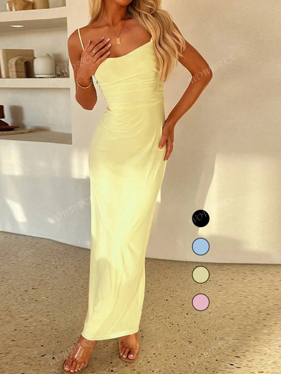 Women's Floral Print Spaghetti Strap Sleeveless Dress, Elegant Cocktail Semi Formal Prom Dress, F... | SHEIN