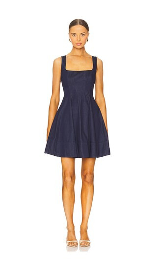 Babe Dress in Navy Chambray | Revolve Clothing (Global)