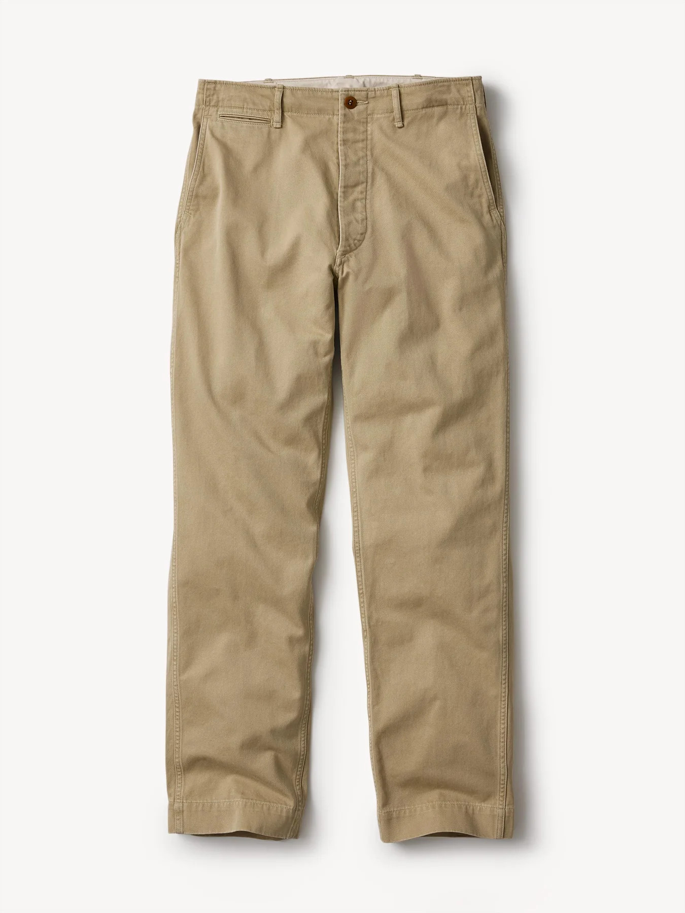 Uniform Khaki Paperback Twill Full Saddle Chino | Buck Mason | Buck Mason