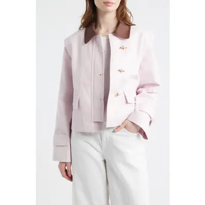 Hill House Home The Clarisse Jacket in Light Pink at Nordstrom, Size Large | Nordstrom