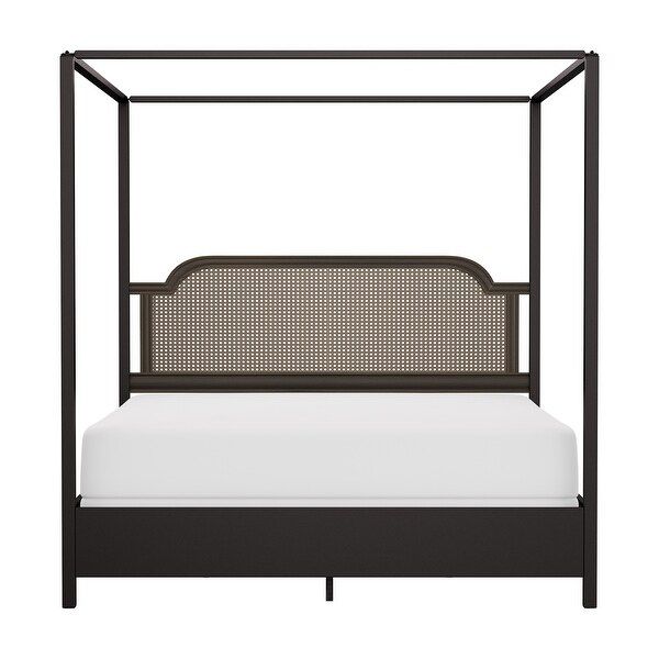 Hillsdale Furniture Melanie Wood and Metal Canopy Bed, Oiled Bronze - Oiled Bronze - King | Bed Bath & Beyond