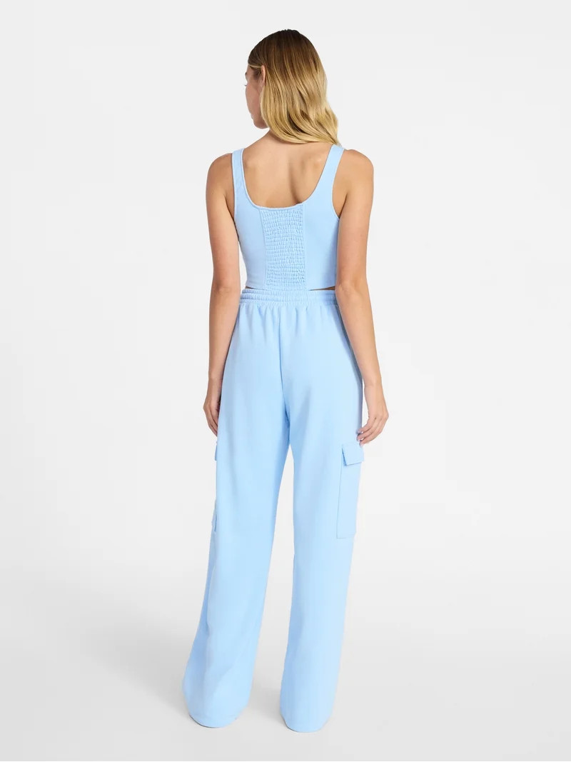 No Boundaries Bustier Tank and Cargo Pant Set, 2-Piece, Women's and Women's Plus Sizes XXS-4X | Walmart (US)