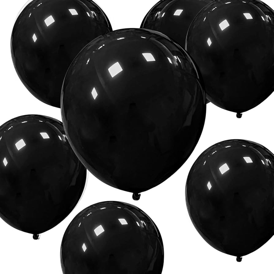 Black Balloons 12 inch 50 pack, Strong Thicken Latex Black Party Balloons for Halloween Birthday ... | Amazon (UK)