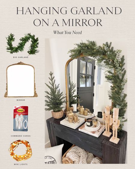 HOLIDAY \ Hanging a garland on a mirror! 

Entry
Christmas decor 
Target 

#LTKhome #LTKHoliday #LTKfindsunder50