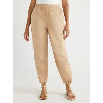 Scoop Women’s Cotton Parachute Jogger Pants, Sizes XS-XXL - Walmart.com | Walmart (US)