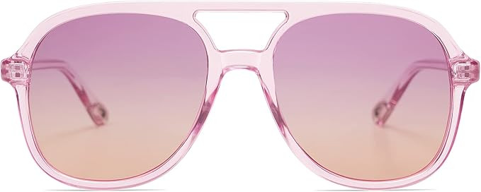 SOJOS Retro Square Polarized Aviator Trendy Sunglasses for Women and Men | Amazon (US)