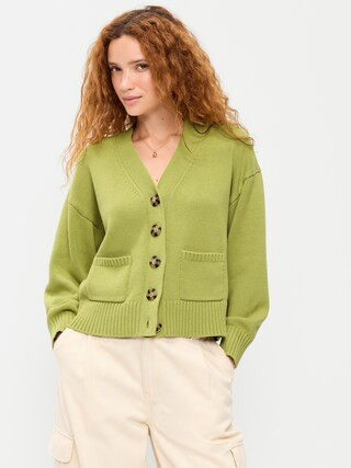 Seaside Cotton V-Neck Cardigan Sweater | Old Navy (US)