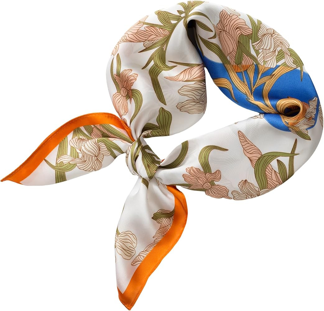 Head Scarf Hair Neck Scarves For Women Purse Bag Scarfs For Handbags Silky Long Thin Satin Headsc... | Amazon (US)