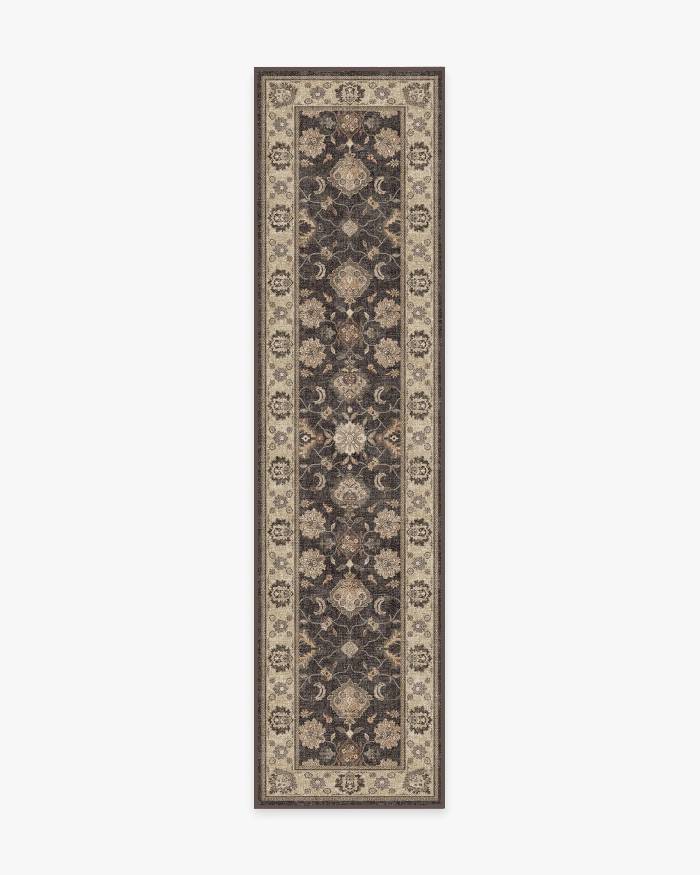 Odette Dark Wood Flatwoven Rug | Ruggable