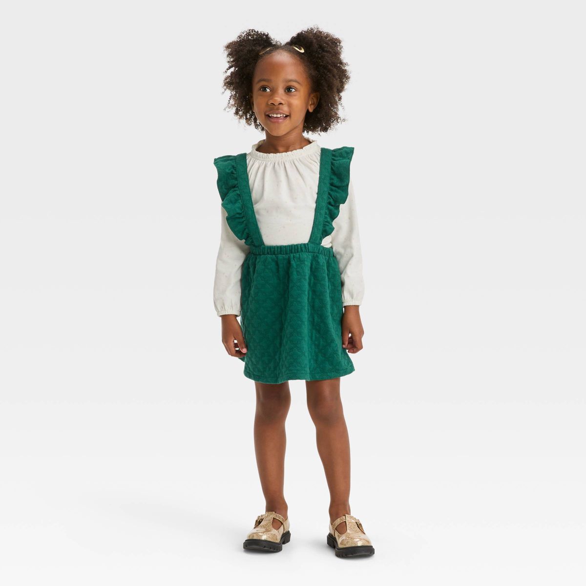 Toddler Girls' Long Sleeve Skirtall Set - Cat & Jack™ Green | Target