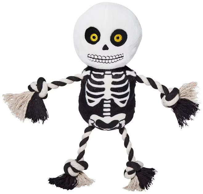 FRISCO Halloween Skeleton Plush with Rope Squeaky Dog Toy - Chewy.com | Chewy.com