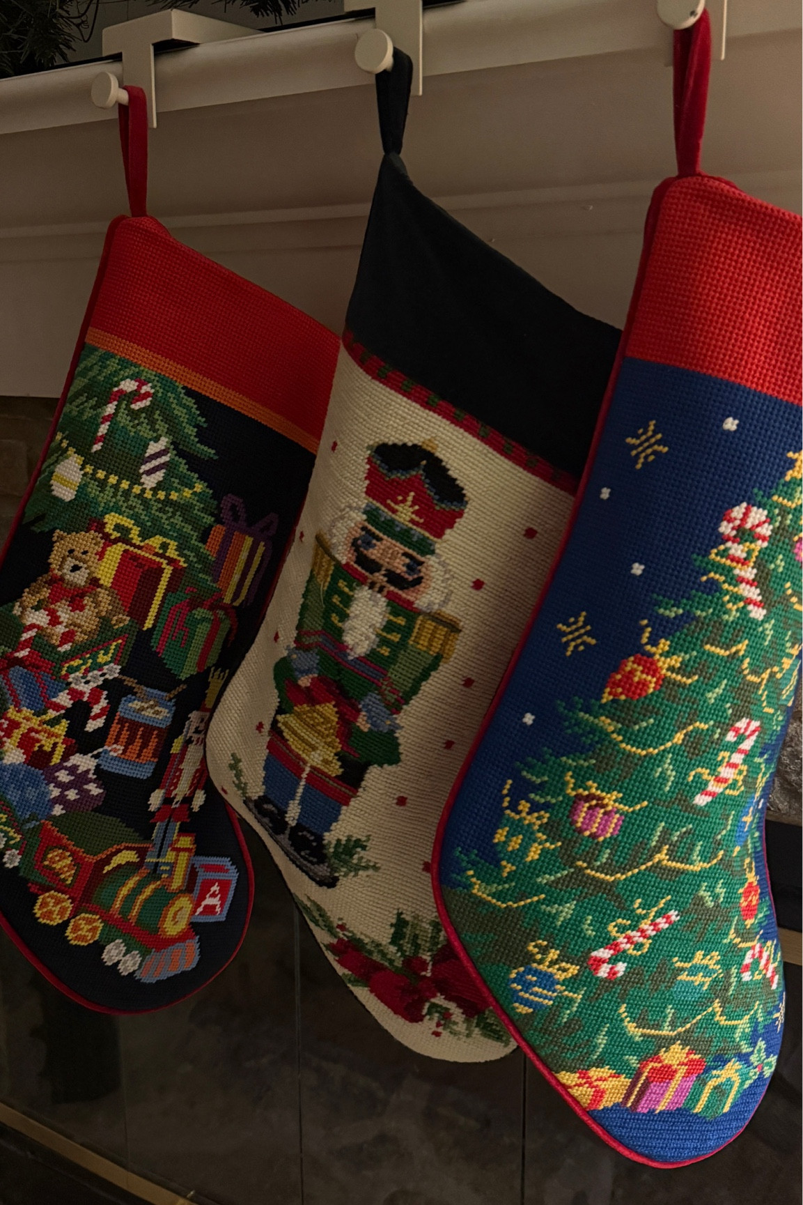 The cutest classic needlepoint Christmas stockings!!! 🎄🧣♥️🫶

#LTKSeasonal #LTKHoliday #LTKHome