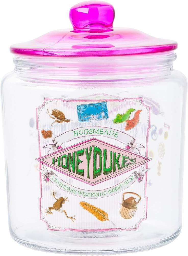 Silver Buffalo Harry Potter Hogsmeade Honeydukes Treats Glass Cookie Snack Candy Jar With Lid (Sm... | Amazon (US)