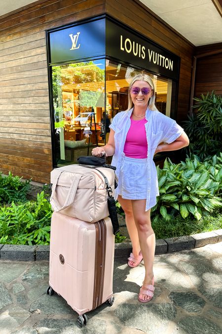 Travel Style. Heading home from Oahu. Sad to be leaving but we made so many memories.

My luggage is a must have! I’d even get a bigger size 😅 I’ve had my calpak luka Duffel for years and it’s held up so well. It’s incredible functional and versatile. Highly recommend. 

Use code KRISTINEJULY  for 15% off sunnies for 48hrs. Ends 7/29
Duffel is 10% off with code BACKTOIT
Suitcase is on sale 👏


#LTKtravel #LTKunder100 #LTKsalealert