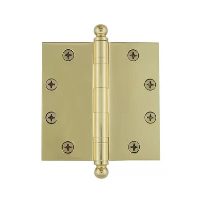 Nostalgic Warehouse 4.5" x 4.5" Ball Tip Heavy Duty Hinge with Square Corners | Wayfair Professional