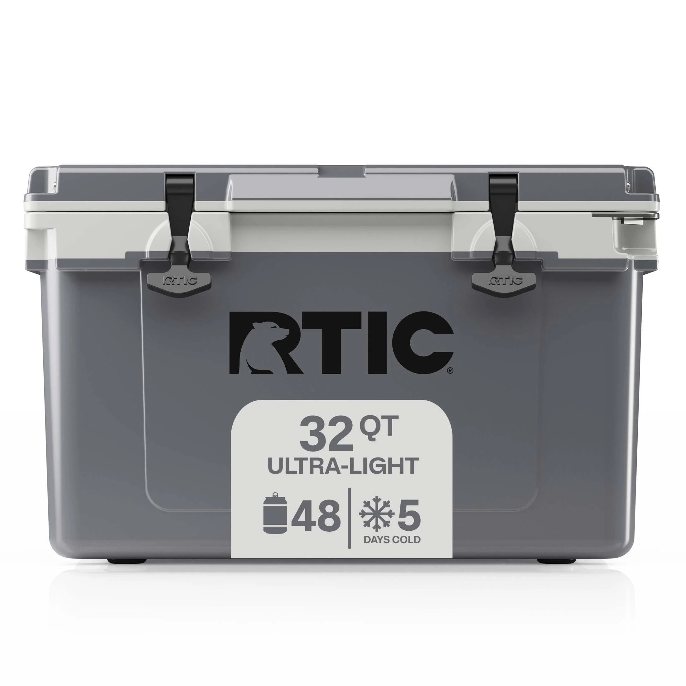 RTIC 32 QT Ultra-Light Hard-Sided Ice Chest Cooler, Fits 48 Cans, Dark Grey & Cool Grey | Walmart (US)