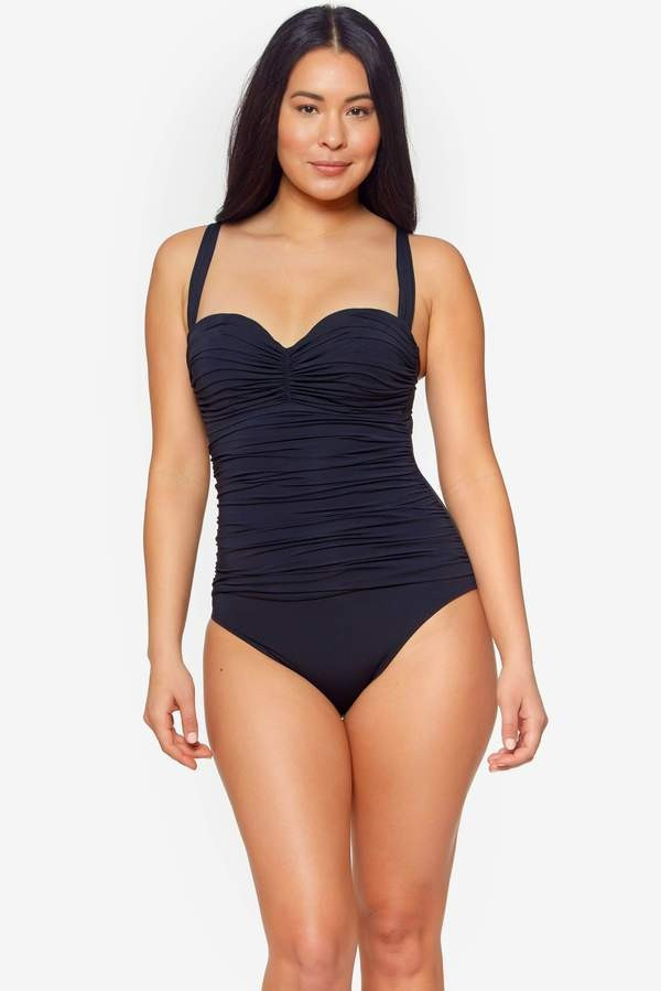One Piece Shirred Bandeau Swimsuit | Bleu Rod Beattie Swimwear