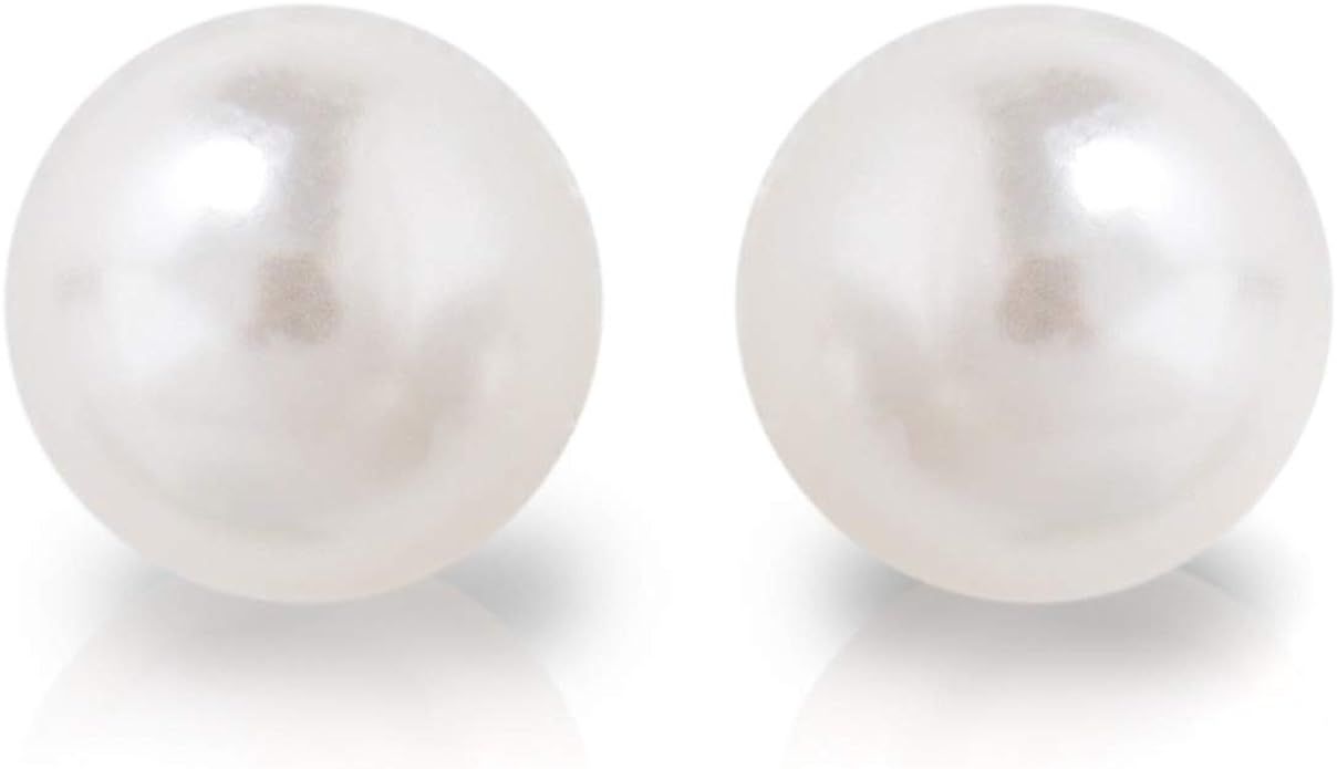 Humble Chic Big Simulated Pearl Earrings for Women - Oversized Classic Faux Round Large Ear Studs... | Amazon (US)