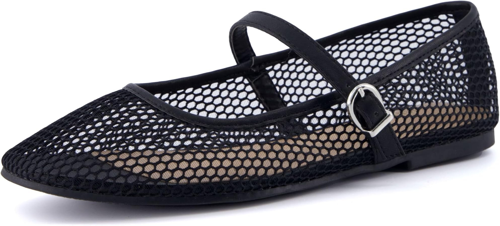 CUSHIONAIRE Women's Muse Mesh Flat +Memory Foam and Wide Widths Available | Amazon (US)