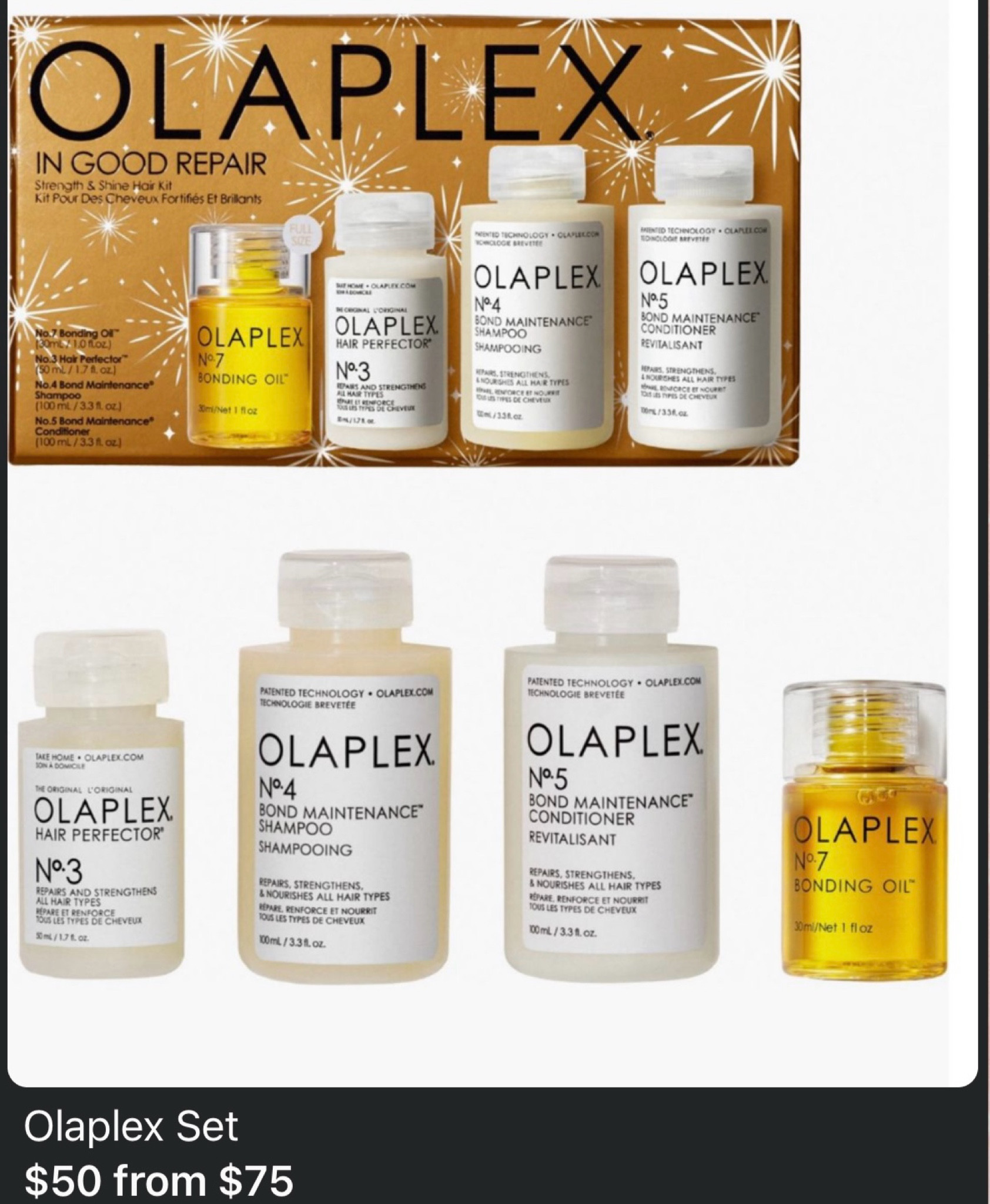 Olaplex haşt cate set in great price. Dont mis this holiday! ✨🥳 #liketkit .#ltkgreatprice #saleatert #holidayseason #haircare #selfcare #nordstrombeauty #nordstrom #LTKFindsUnder100 

#LTKFindsUnder50 #LTKBeauty #LTKHoliday
