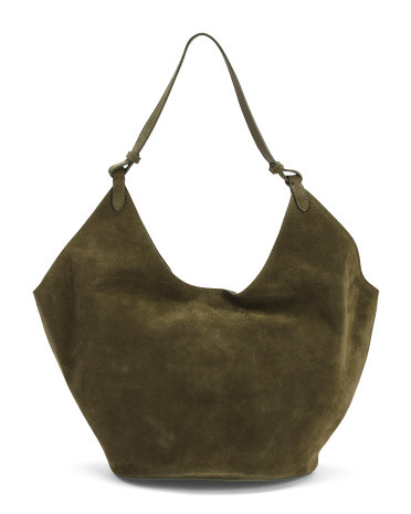 Suede Oval Bottom Hobo for Women | Marshalls