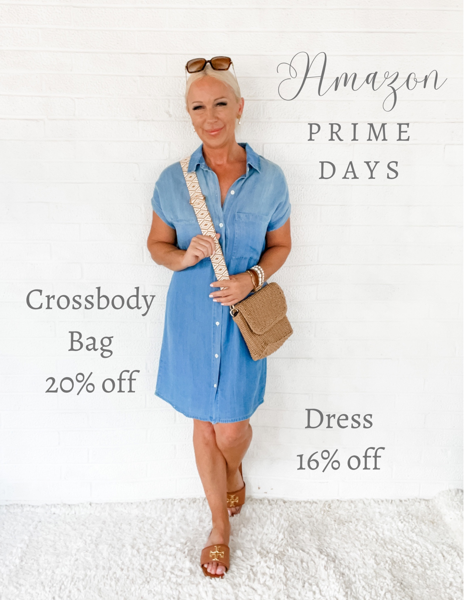 Amazon Prime Day DEAL:
- Chambray Shirt Dress is 16% off
- Straw crossbody bag is 20% off

Casual yet classy outfit / elegant / sophisticated / European Style / European Fashion / Old Money Outfit

#LTKxPrimeDay #LTKSeasonal #LTKsalealert