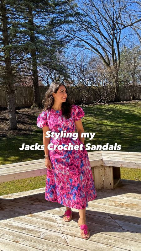 Jack rogers crochet sandals and Walmart cutout dress! Perfect for baby showers, spring vacation, etc! Wearing a small dress and shoes are true to size. 

#LTKfindsunder50 #LTKfindsunder100 #LTKstyletip