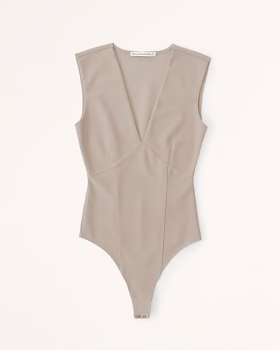 Crepe Plunge Bodysuit | Abercrombie & Fitch (US)