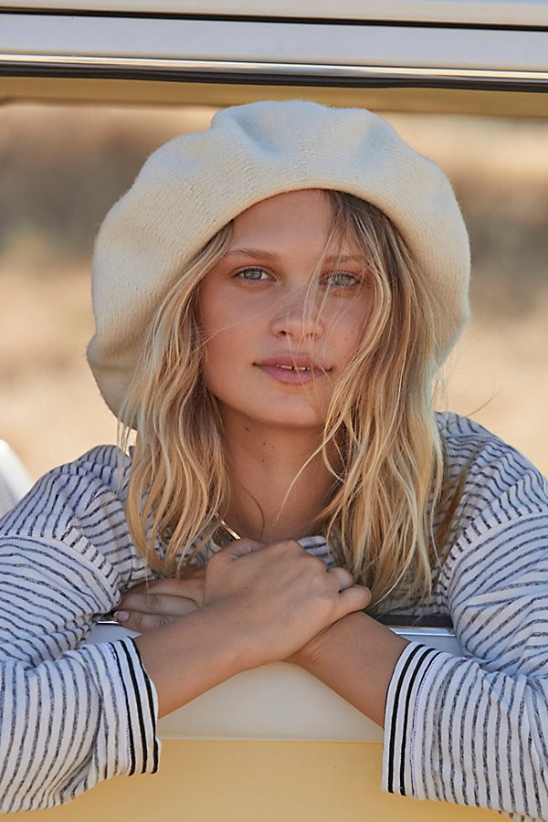 Margot Slouchy Beret by Free People, Birch, One Size | Free People (Global - UK&FR Excluded)