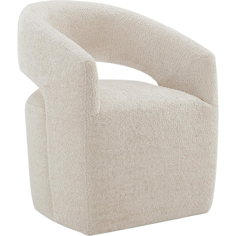 Dining Chairs with Casters Upholstered Modern Armchair with Rollers for Diningroom Bedroom Living... | Walmart (US)