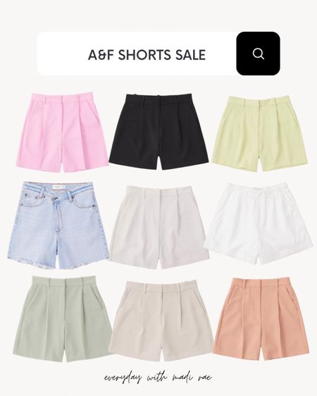 Abercrombie Shorts Sale Picks!! Enjoy 20% off all shorts + use code AFSHORTS to save an extra 15% off! 

I got the High Rise Premium Crepe Tailored Short in black & cream for less than $100! 

#LTKsalealert #LTKSeasonal #LTKunder100
