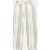 Zara - Zw Collection Mid-Rise Striped Tapered Jeans - Striped - 26 (Us 2) - Woman | Zara US