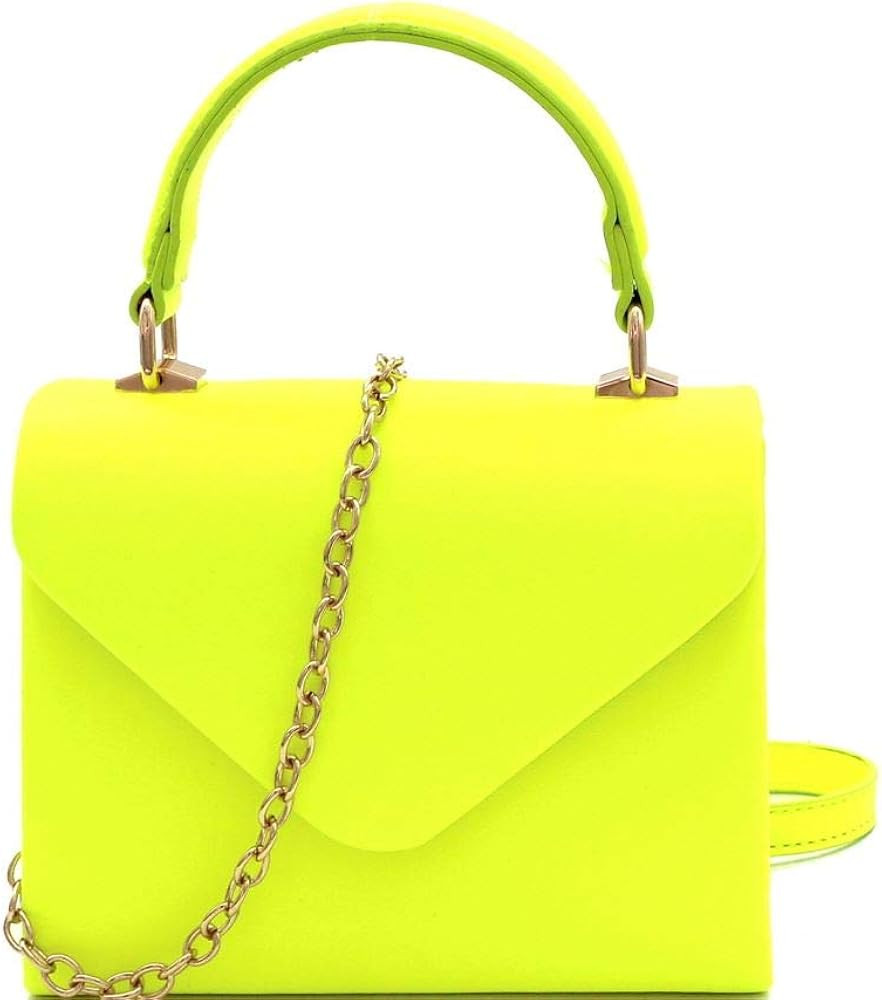 Mini Top-Handle Retro Box Flap PU Leather Satchel Crossbody Leopard Snake Neon | Amazon (US)