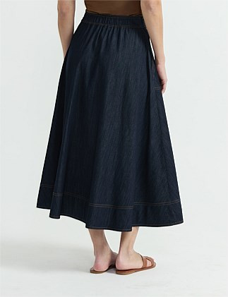 BELTED DENIM SKIRT | David Jones (Australia & New Zealand)