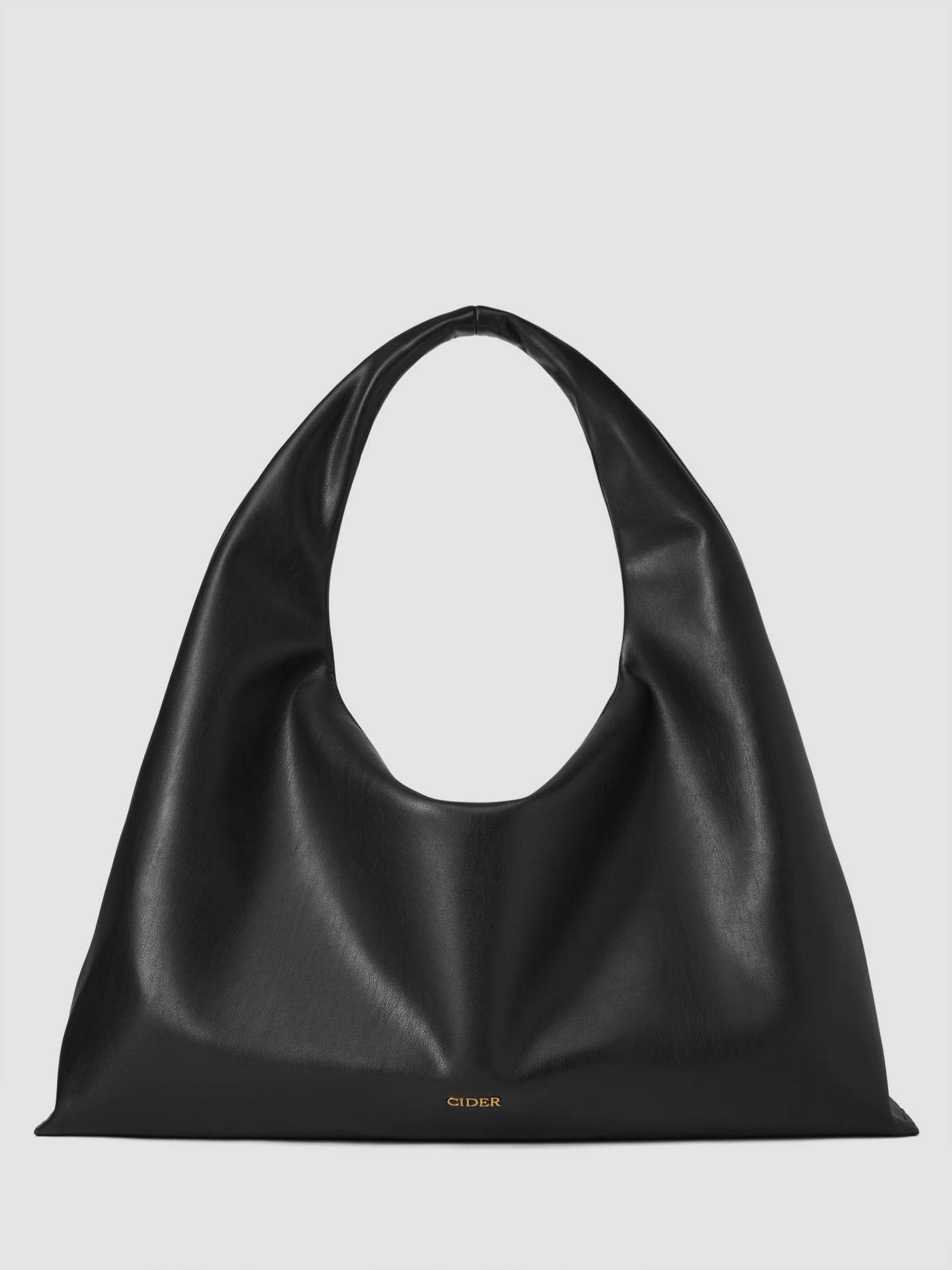 SOLID RECYCLED FAUX LEATHER  TOTE BAG | Cider