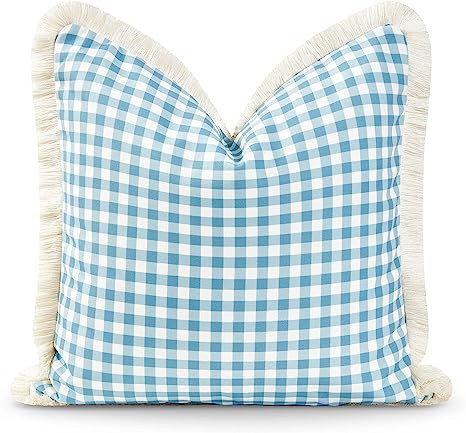 Hofdeco Premium Coastal Hampton Style Patio Indoor Outdoor Pillow Cover Only, 20"x20" Water Resis... | Amazon (US)