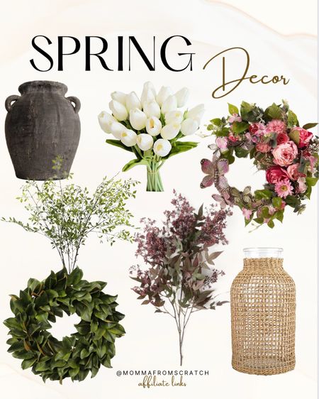New spring decor finds 2024 spring wreaths, spring florals , greenery, spring vases, wicker vases, tulips, amazon spring decor! 

#LTKfindsunder100 #LTKhome #LTKSeasonal