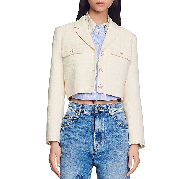 Sandro Edma Cropped Tweed Jacket | Bloomingdale's (US)