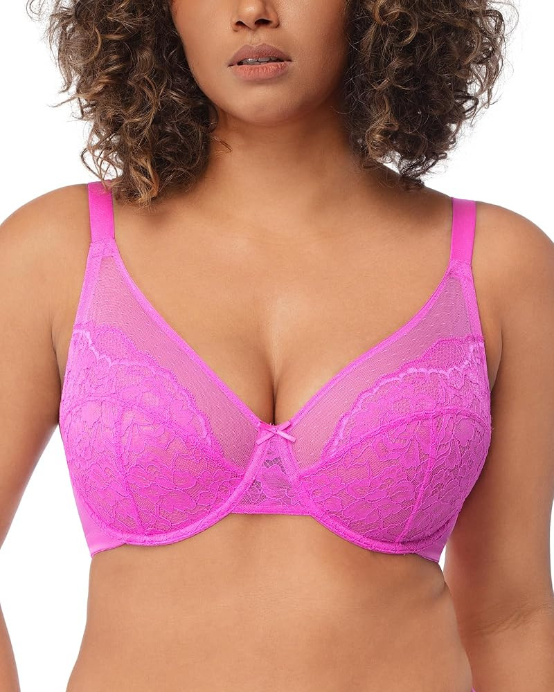 HSIA Minimizer Bras for Women Enchante Full Coverage Underwire Bras Plus Size Lifting Floral Lace... | Amazon (US)