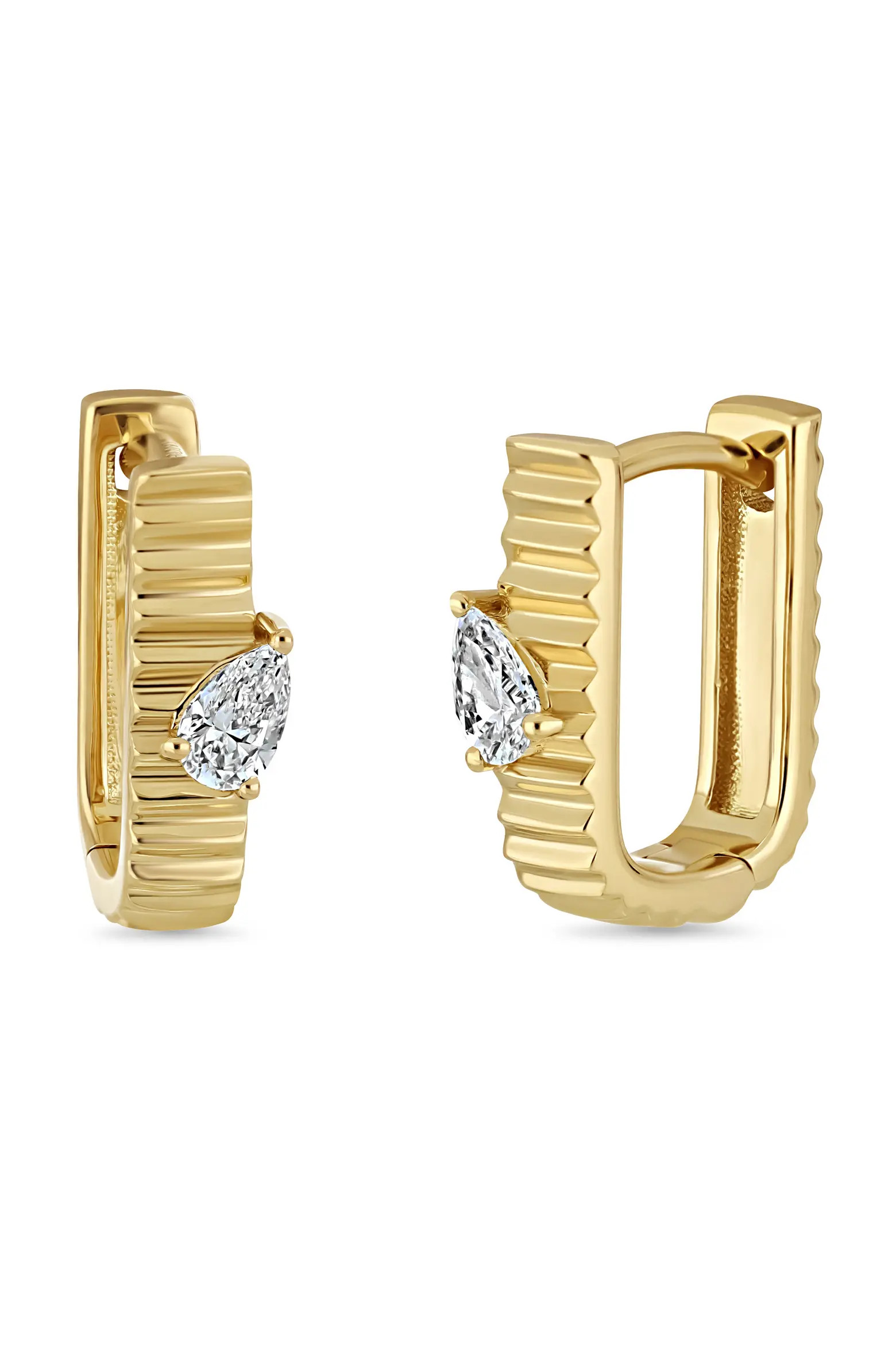 18K Gold Cleo Diamond Hoop Earrings, 11mm (Online Trunk Show) (Women) | Nordstrom | Nordstrom