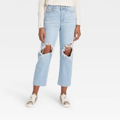 Women's High-Rise Vintage Straight Cropped Jeans - Universal Thread™ | Target