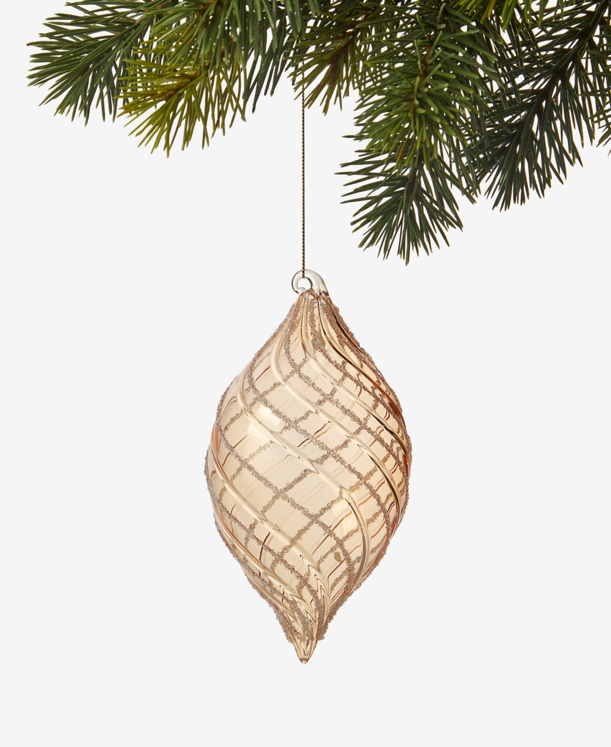 Holiday Lane Berry Tones Glass Drop Twist Ornament, Macy's Exclusive | Macy's