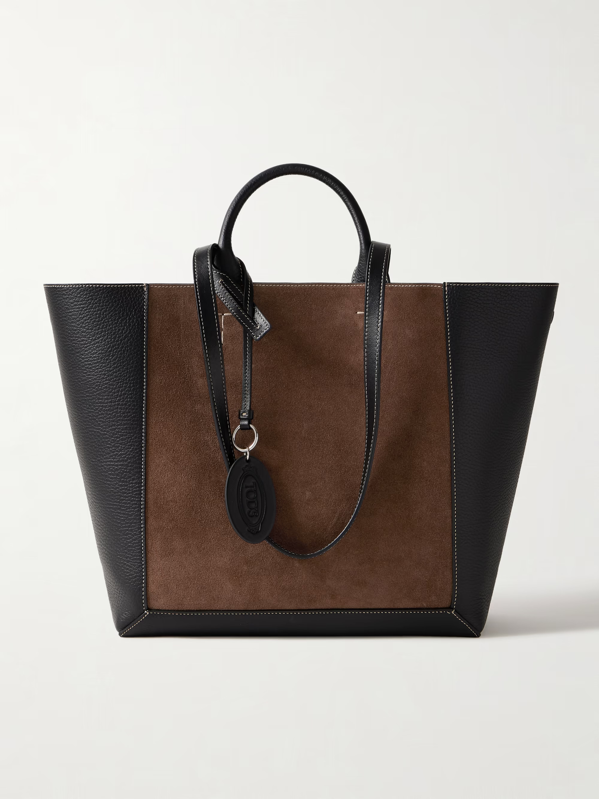 Double Up two-tone suede and textured-leather tote | NET-A-PORTER (UK & EU)