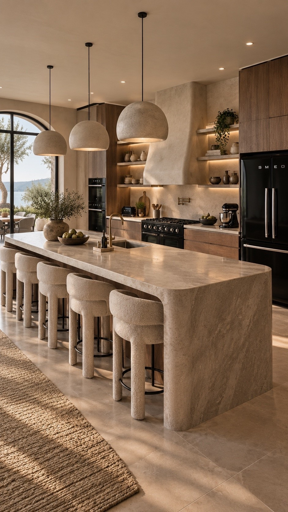 Shop This Kitchen ✨ Warm organic-modern kitchen with a statement stone island, natural wood cabinetry and soft sculptural lighting. A cozy, elevated look that blends modern luxury with natural textures. Shop similar pieces through my LTK link below.

#OrganicModernKitchen #ModernKitchen #KitchenInspo #LuxuryKitchen #KitchenDesign #NeutralInteriors #WarmMinimalism #OrganicModern #ModernHome #InteriorDesign #KitchenDecor #LTKHome #LTKFinds