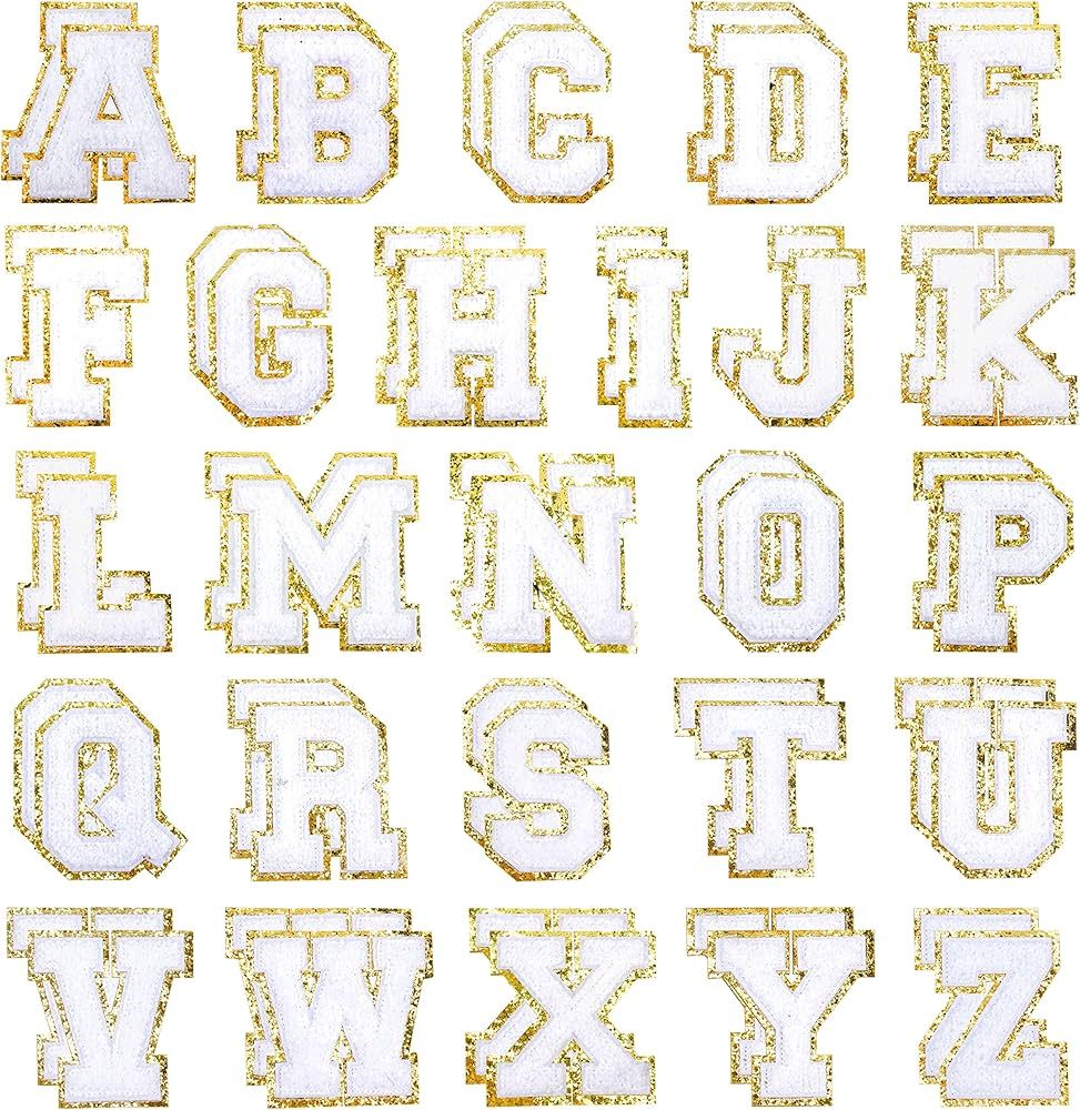 52 Pack 3.14 inch Large Size Letter A-Z Iron On Repair Patches Applique Patches Sewing Clothing B... | Amazon (US)
