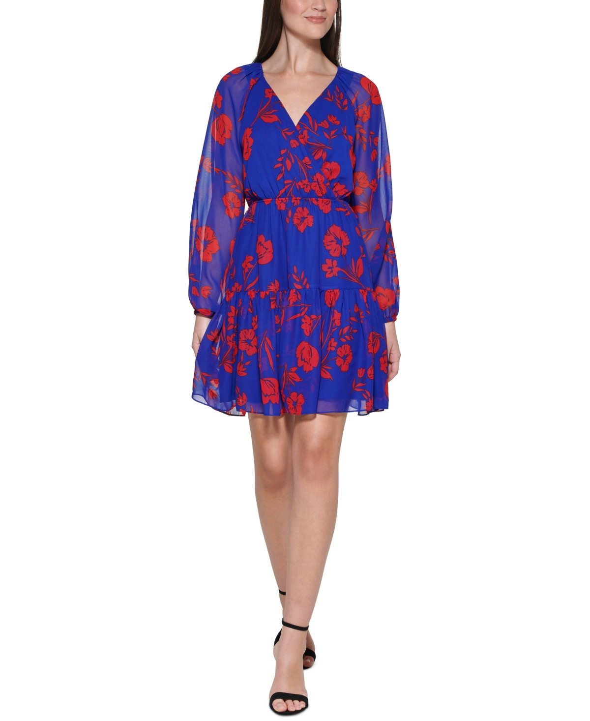 Guess Floral-Print Tiered Dress | Macys (US)