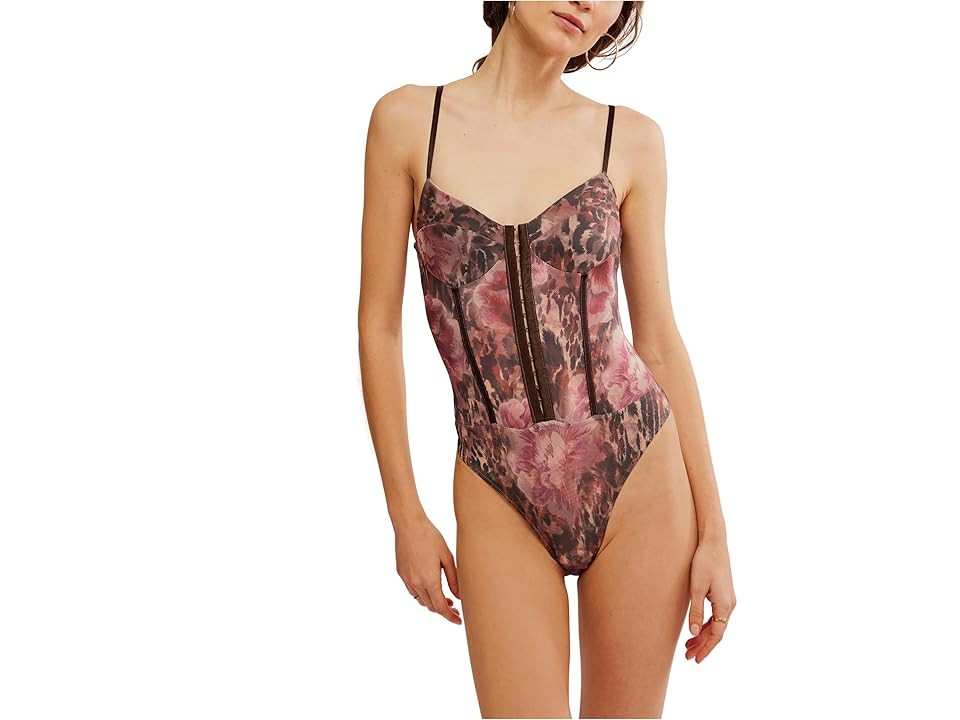 Free People Printed Night Rhythm B/S (Shaved Chocolate Com) Women's Jumpsuit & Rompers One Piece | Zappos